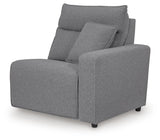 Modmax II Salt and Pepper 7-Piece Power Reclining Sectional with Audio Consoles