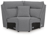 Modmax II Salt and Pepper 7-Piece Power Reclining Sectional with Audio Consoles
