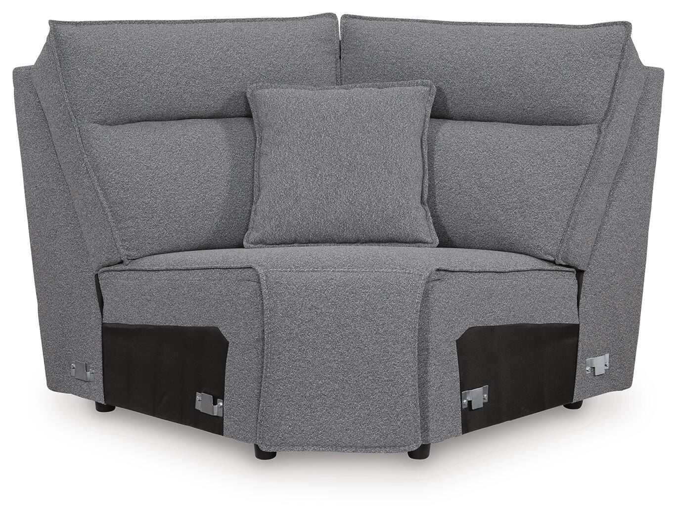 Modmax II Salt and Pepper 7-Piece Power Reclining Sectional with Audio Consoles