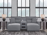ModMax II Salt and Pepper Next-Gen Nuvella™ 3-Piece Power Reclining Sectional with Chaise