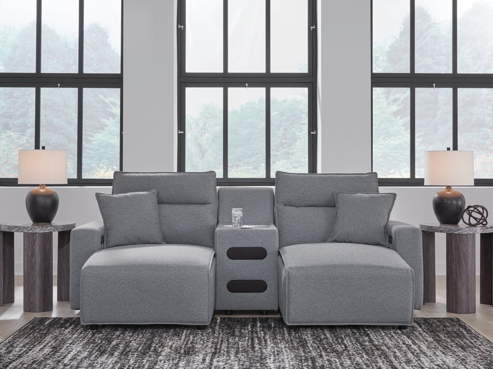 ModMax II Salt and Pepper Next-Gen Nuvella™ 3-Piece Power Reclining Sectional with Chaise