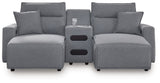 ModMax II Salt and Pepper Next-Gen Nuvella™ 3-Piece Power Reclining Sectional with Chaise