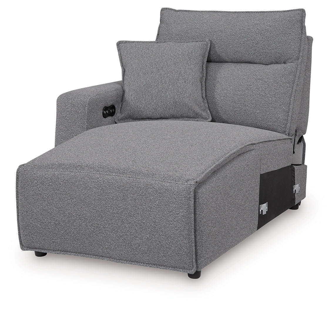 Modmax II Salt and Pepper 8-Piece Power Reclining Sectional with Console