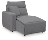 Modmax II Salt and Pepper 8-Piece Power Reclining Sectional with Console