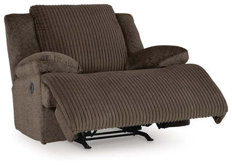 Top Chocolate 6-Piece Sectional with Recliner — angled view