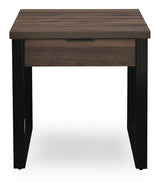 Wickman Falls Dark Brown End Table — front view