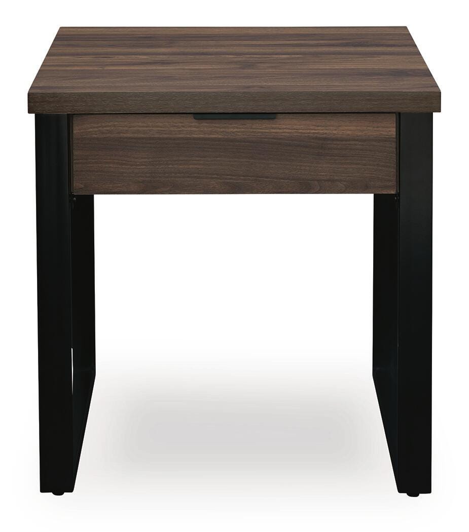 Wickman Falls Dark Brown End Table — front view