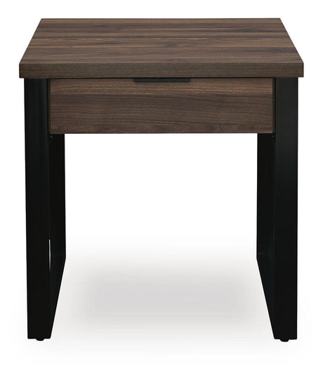 Wickman Falls Dark Brown End Table — front view