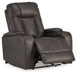 Feazada Shadow Faux Leather Power Recliner