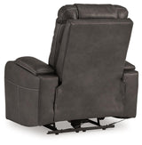 Feazada Shadow Faux Leather Power Recliner