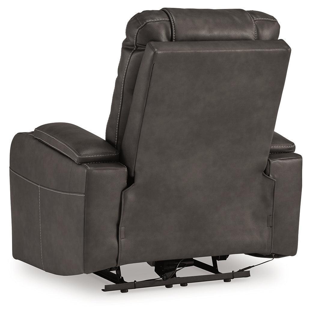 Feazada Shadow Faux Leather Power Recliner