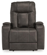 Feazada Shadow Faux Leather Power Recliner