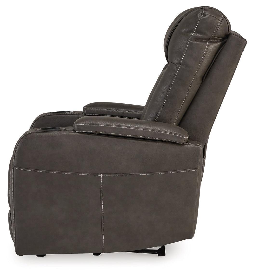 Feazada Shadow Faux Leather Power Recliner