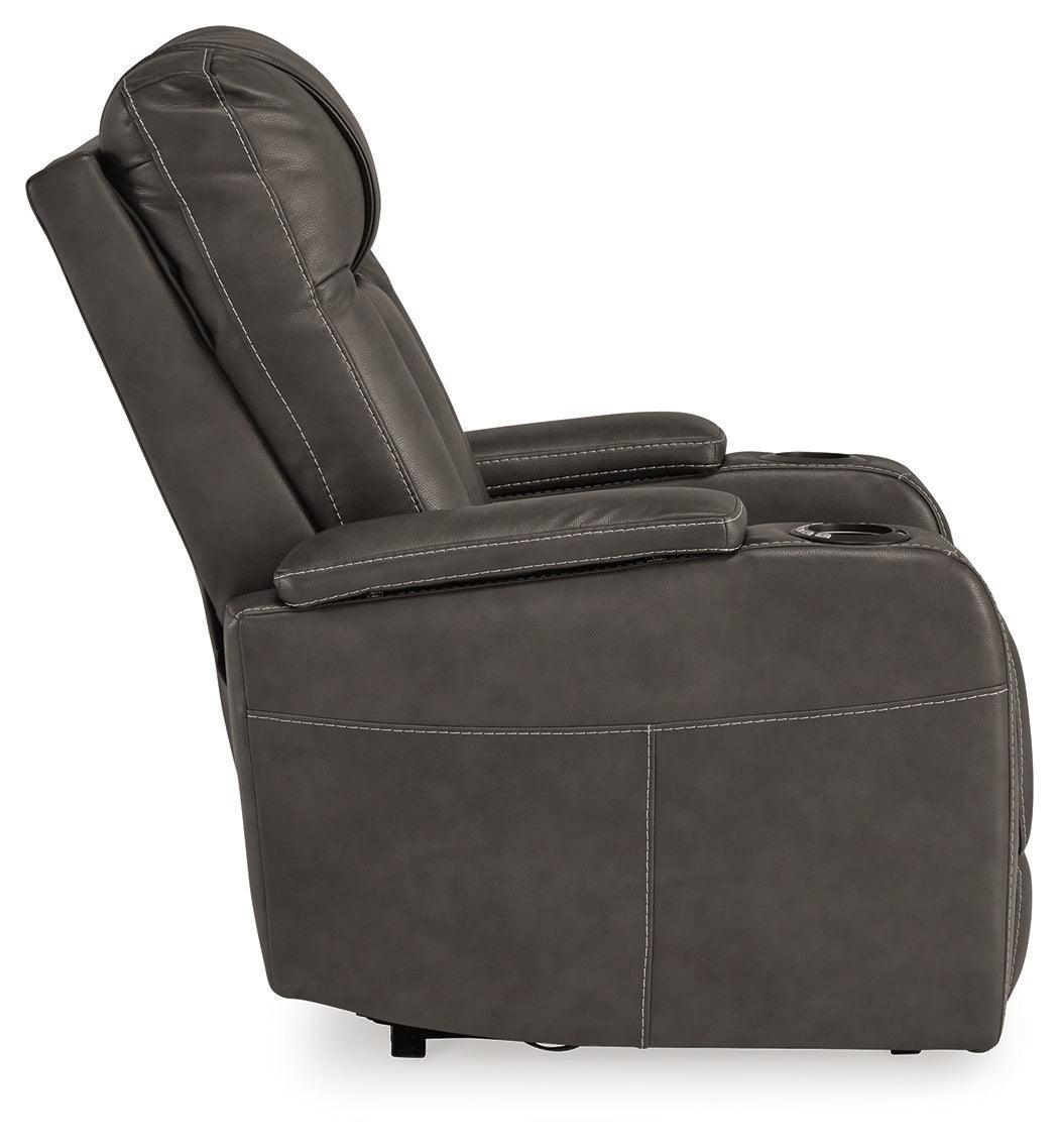 Feazada Shadow Faux Leather Power Recliner