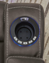 Feazada Shadow Faux Leather Power Recliner