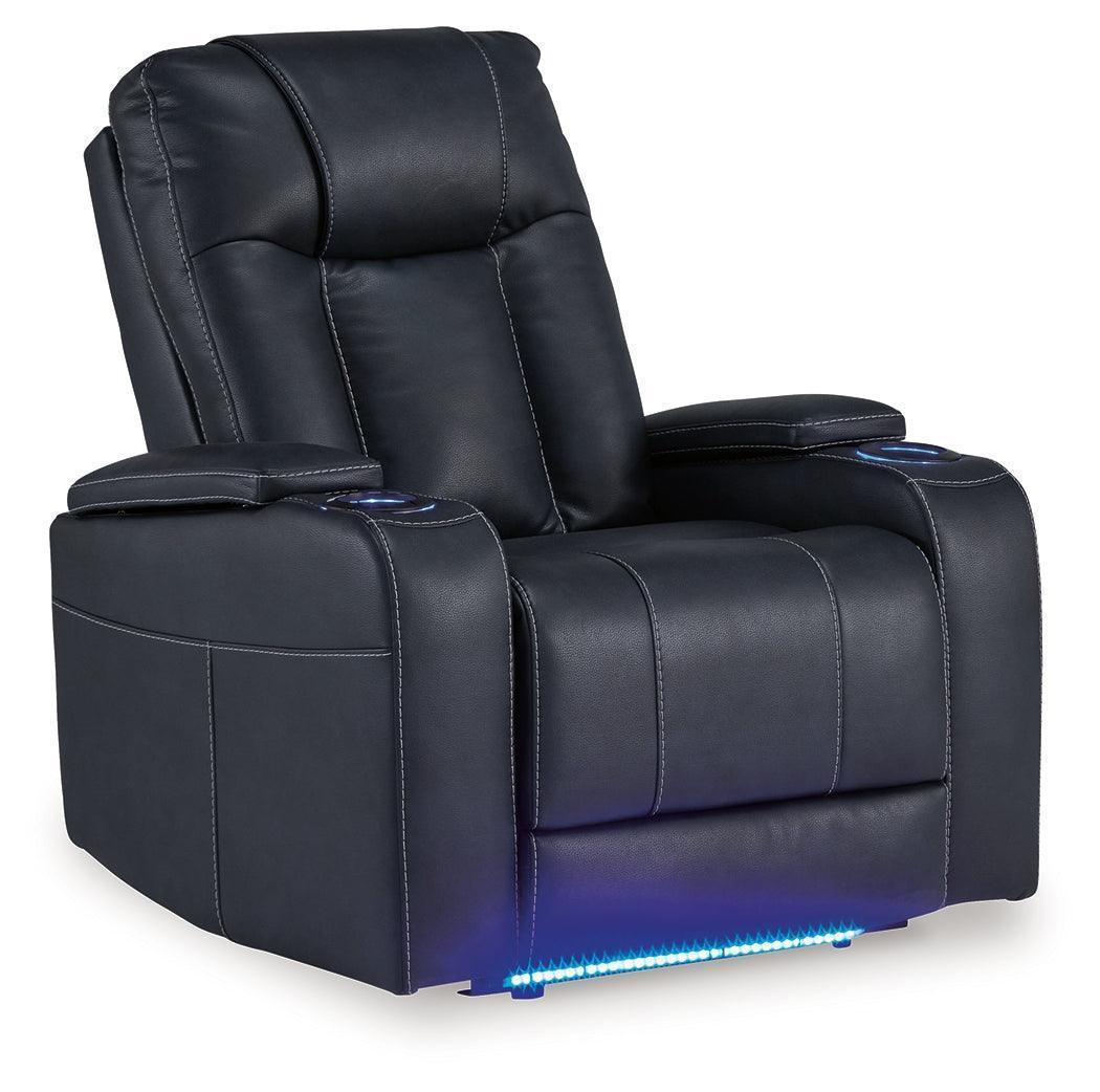 Feazada Sapphire Faux Leather Power Recliner