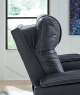 Feazada Sapphire Faux Leather Power Recliner