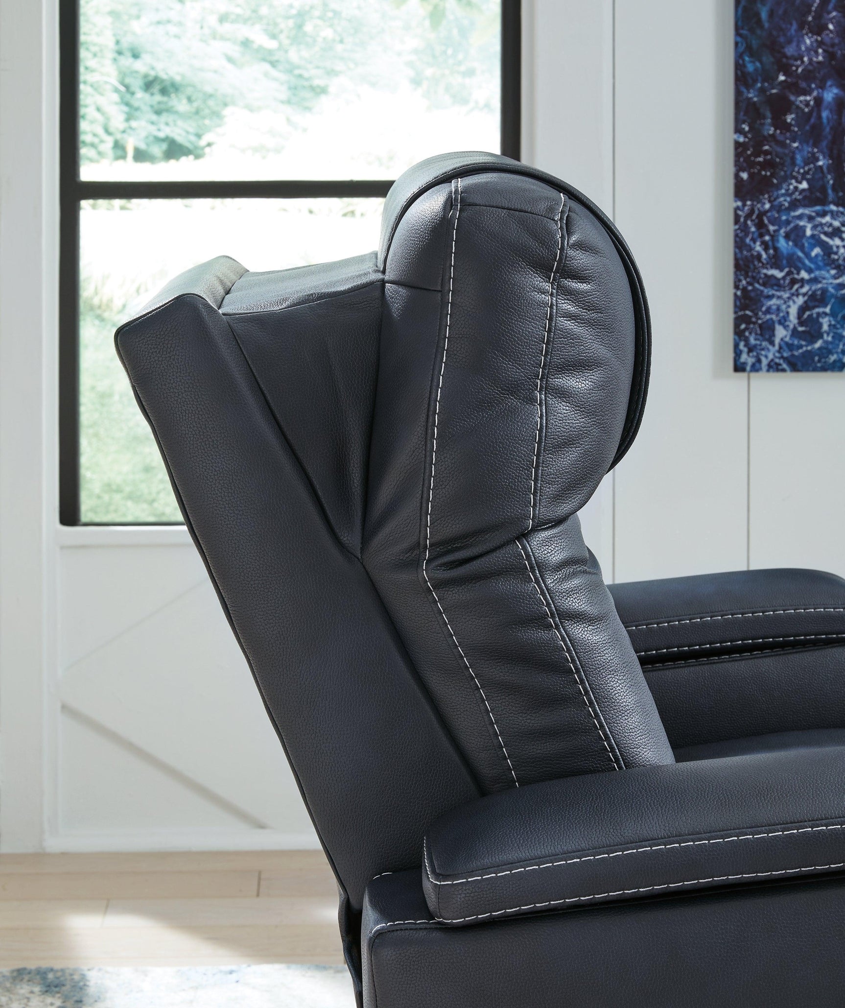 Feazada Sapphire Faux Leather Power Recliner