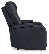 Feazada Sapphire Faux Leather Power Recliner