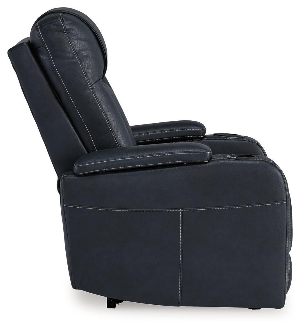 Feazada Sapphire Faux Leather Power Recliner