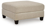 Steelwater Retreat Latte Chenille Oversized Accent Ottoman angled view