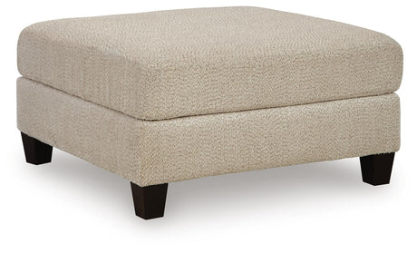 Steelwater Retreat Latte Chenille Oversized Accent Ottoman angled view