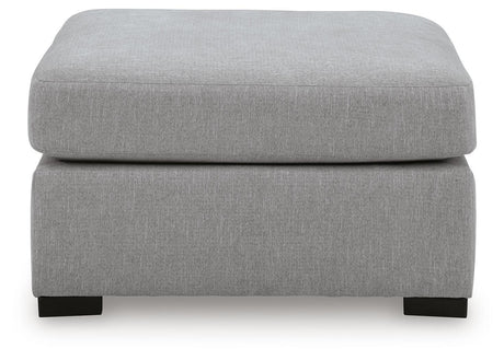 Lakepoint Nickel Chenille Oversized Accent Ottoman view 3