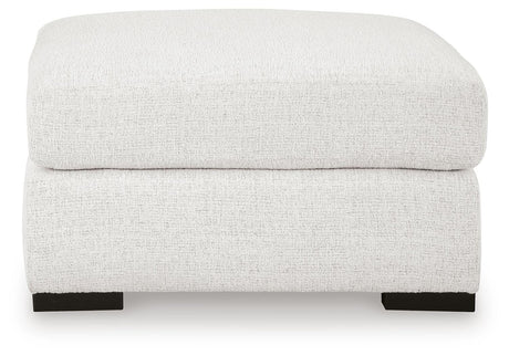 Misty-Lakes Chalk Performance Fabric,Next-Gen Nuvella™,Chenille Oversized Accent Ottoman view 3