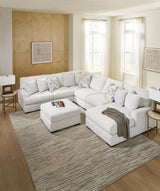 Misty-Lakes Chalk 5-Piece Sectional with Chaise
