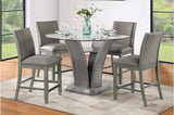 Bellatrix Gray Round Counter Height Chair
