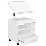 Lerma 1-Drawer Adjustable Tray Top Nightstand with Speaker White High Gloss — product image 3