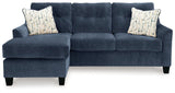 Amity Ink Bay Sofa Chaise, Chair, and Ottoman