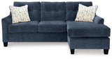Amity Bay Ink Chenille Queen Sofa Chaise Sleeper