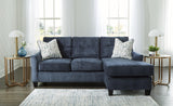 Amity Ink Bay Sofa Chaise, Chair, and Ottoman