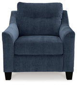 Amity Ink Bay Sofa Chaise, Chair, and Ottoman