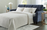 Amity Bay Ink Chenille Queen Sofa Chaise Sleeper