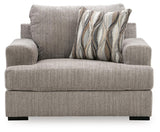 Lofwood Fossil Chenille Oversized Chair — front view