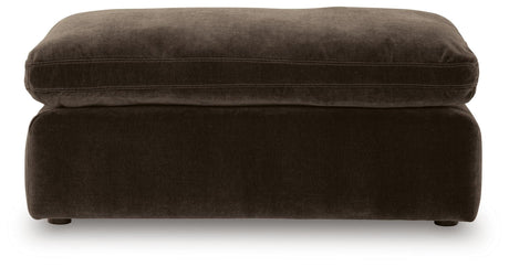 Maxton Heights Bittersweet Chenille,Velvet Ottoman view 3
