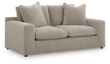 Maxton Heights Pebble Chenille,Velvet Loveseat angled view