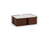 Killua Walnut Marble Coffee Table