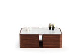 Killua Walnut Marble Coffee Table