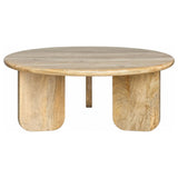 Dale Sculptural Round Solid Mango Wood Coffee Table Natural Mango — product image 3