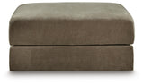 Camellia-Court Coffee Chenille Ottoman With Storage view 3