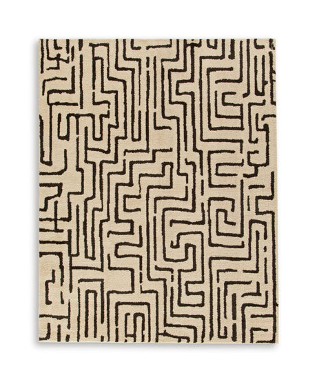 Timworth Black/Beige Washable Large Rug — product image 2