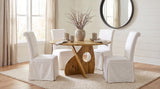 Snyder Round Pedestal Solid Wood Dining Table Natural Acacia — product image 6