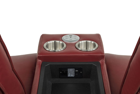 Rojas 3-Piece Dual Power Reclining L-Shaped Sectional with Bluetooth Red — product image 9