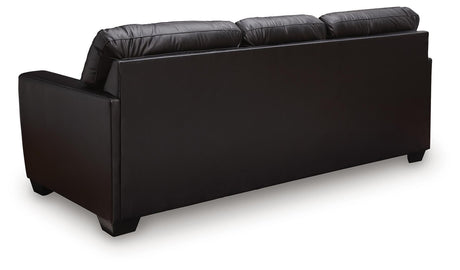 Glennbre Midnight Faux Leather Sofa view 4