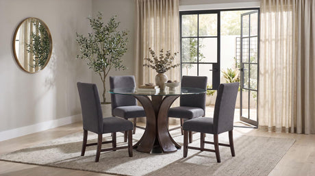 Naser Parsons Dining Side Chair Grey and Dark Walnut (Set of 2) — product image 15