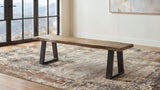 Selwyn Live Edge Solid Wood Dining Bench Light Sheesham — product image 2