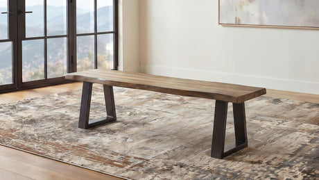 Selwyn Live Edge Solid Wood Dining Bench Light Sheesham — product image 2